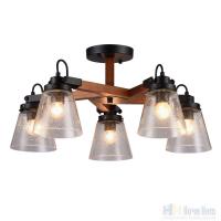 Люстра потолочная Omnilux Borgo OML-51007-05, раздел каталога Деревянные люстры интернет-магазина Ночи Нет