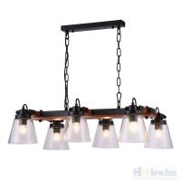 Люстра подвесная Omnilux Borgo OML-51003-06, раздел каталога Деревянные люстры интернет-магазина Ночи Нет