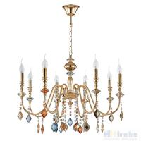 Люстра Crystal Lux Mercedes SP8 Gold/Color, раздел каталога Кованые люстры интернет-магазина Ночи Нет