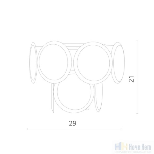 Бра Divinare Chloe 7566/02 AP-1, раздел каталога Стеклянные бра интернет-магазина Ночи Нет