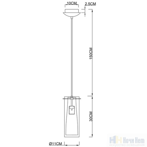 Светильник подвесной Arte Lamp Aries A8983SP-1PB, раздел каталога Подвесы 1 лампа интернет-магазина Ночи Нет