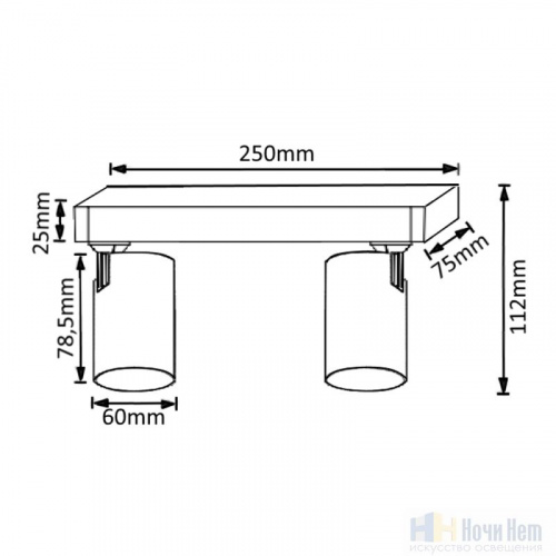 Спот Crystal Lux CLT 017CW2 L250 WH, раздел каталога Споты интернет-магазина Ночи Нет
