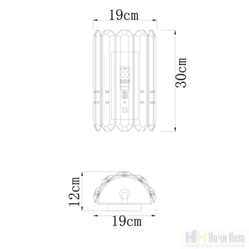 Бра Divinare Tenerife 7136/18 AP-1, раздел каталога Хрустальные бра интернет-магазина Ночи Нет