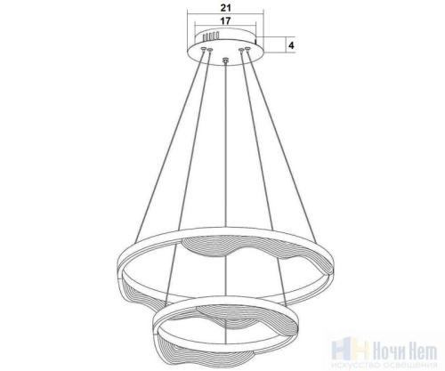Люстра Kink Light Кастела 08263-60+40,36, раздел каталога Светодиодные люстры интернет-магазина Ночи Нет