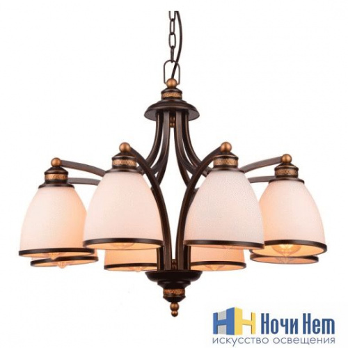 Люстра Arte Lamp Bonito A9518LM-8BA, раздел каталога Люстры с плафонами интернет-магазина Ночи Нет