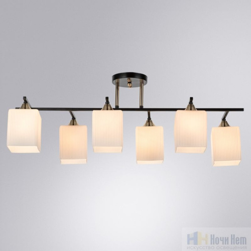 Люстра Arte Lamp Merope A4071PL-6BK, раздел каталога Люстры с плафонами интернет-магазина Ночи Нет