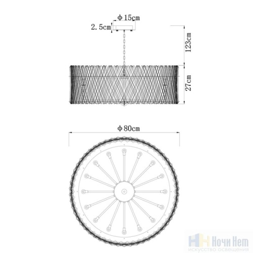 Люстра Divinare Bivara 7567/18 SP-16, раздел каталога Хрустальные люстры интернет-магазина Ночи Нет
