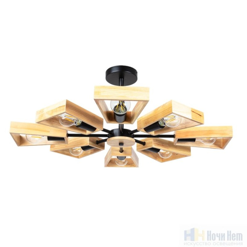Люстра Arte Lamp Brussels A8030PL-8BK, раздел каталога Деревянные люстры интернет-магазина Ночи Нет