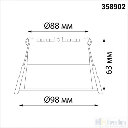 Встраиваемый светильник Novotech Tran 358902, раздел каталога Светодиодные точечные светильники интернет-магазина Ночи Нет