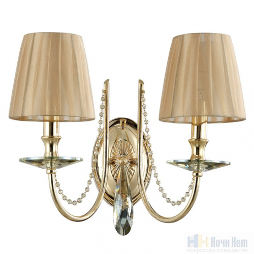 Бра Crystal Lux VICTORIA AP2 GOLD/AMBER, раздел каталога Хрустальные бра интернет-магазина Ночи Нет