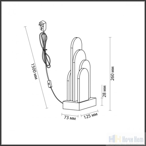 Настольная лампа Odeon Light Foros 5438/12TL, раздел каталога Интерьерные настольные лампы интернет-магазина Ночи Нет