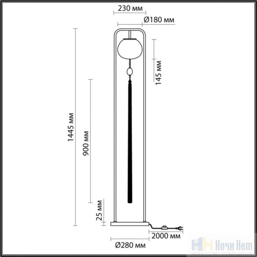 Торшер Odeon Light Fiolent 5432/1F, раздел каталога Торшеры с плафоном интернет-магазина Ночи Нет