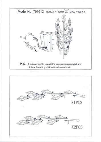 Бра Lightstar Isabelle 791612, раздел каталога Хрустальные бра интернет-магазина Ночи Нет