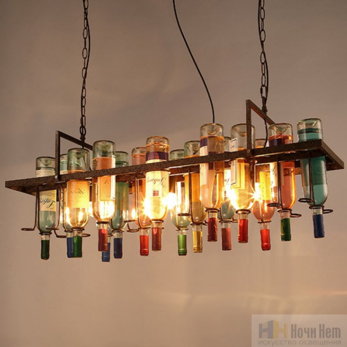 Люстра ImperiumLoft Bottle Bar 75048-22, раздел каталога Стеклянные люстры интернет-магазина Ночи Нет