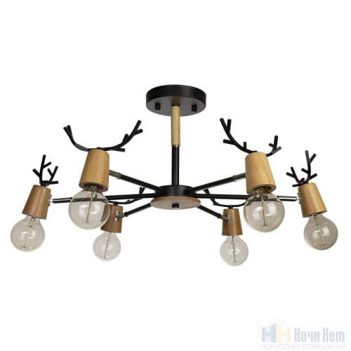 Люстра Loft IT SVEN 10024/6 Black, раздел каталога Детские светильники интернет-магазина Ночи Нет