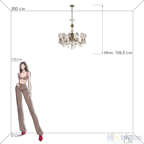 Люстра Loft IT Grace 10203/10 White, раздел каталога Люстры с абажурами интернет-магазина Ночи Нет