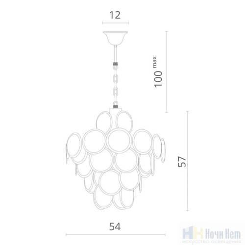 Люстра Divinare Chloe 7566/02 SP-8, раздел каталога Стеклянные люстры интернет-магазина Ночи Нет