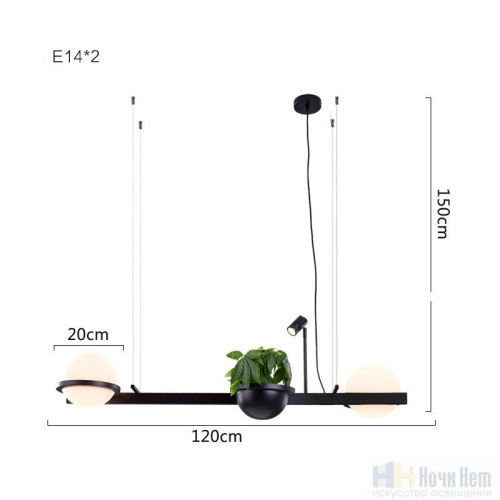 Светильник подвесной ImperiumLoft Palma 204172-22, раздел каталога Подвесы 1 лампа интернет-магазина Ночи Нет