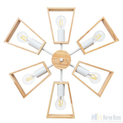 Люстра Arte Lamp Brussels A8030PL-6WH, раздел каталога Деревянные люстры интернет-магазина Ночи Нет