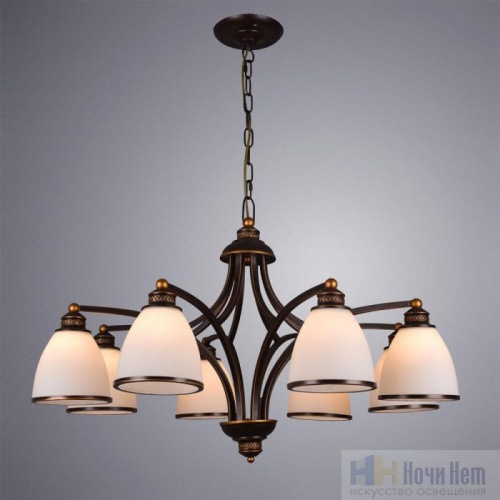 Люстра Arte Lamp Bonito A9518LM-8BA, раздел каталога Люстры с плафонами интернет-магазина Ночи Нет