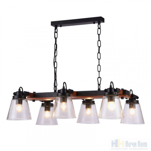 Люстра подвесная Omnilux Borgo OML-51003-06, раздел каталога Деревянные люстры интернет-магазина Ночи Нет