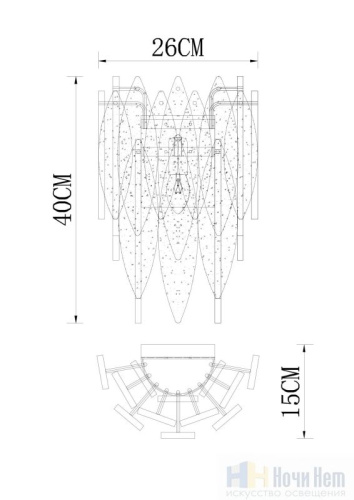Бра Divinare Amelie 6002/01 AP-1, раздел каталога Стеклянные бра интернет-магазина Ночи Нет