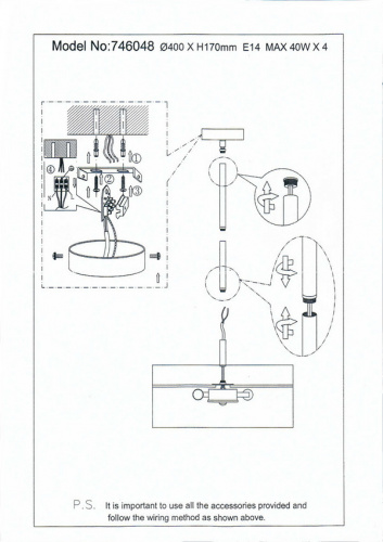 Люстра Lightstar Amerigo 746048, раздел каталога Люстры с плафонами интернет-магазина Ночи Нет