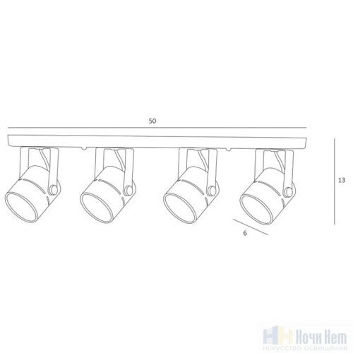 Спот Arte Lamp Mizar A1311PL-4BK, раздел каталога Споты интернет-магазина Ночи Нет