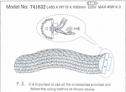 Бра Lightstar Onda 741632, раздел каталога Хрустальные бра интернет-магазина Ночи Нет