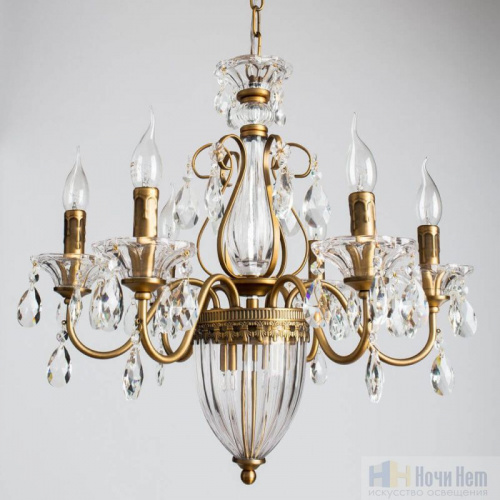 Люстра Arte Lamp Schelenberg A4410LM-6-2SR, раздел каталога Хрустальные люстры интернет-магазина Ночи Нет