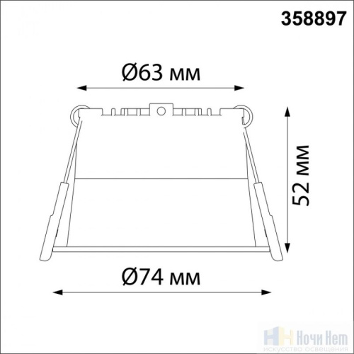Встраиваемый светильник Novotech Tran 358897, раздел каталога Светодиодные точечные светильники интернет-магазина Ночи Нет