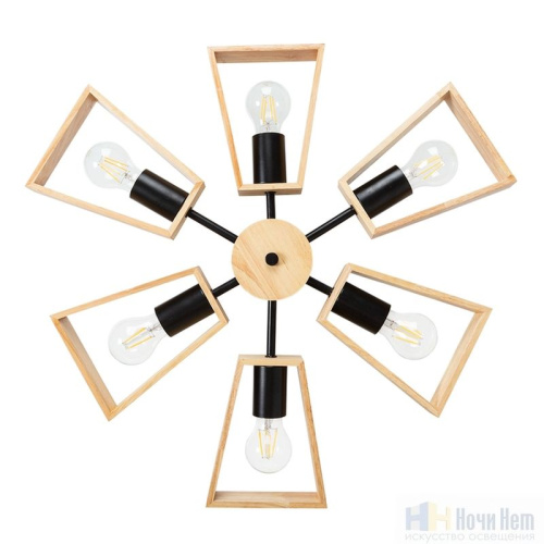 Люстра Arte Lamp Brussels A8030PL-6BK, раздел каталога Деревянные люстры интернет-магазина Ночи Нет