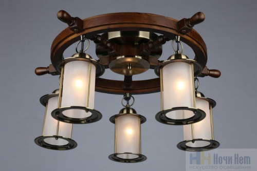 Люстра потолочная Omnilux Ferro OML-50307-05, раздел каталога Люстры с плафонами интернет-магазина Ночи Нет