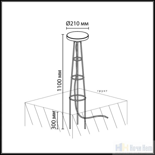 Уличный светильник Odeon Light  Liana 7108/15GLA, раздел каталога Напольные уличные светильники интернет-магазина Ночи Нет