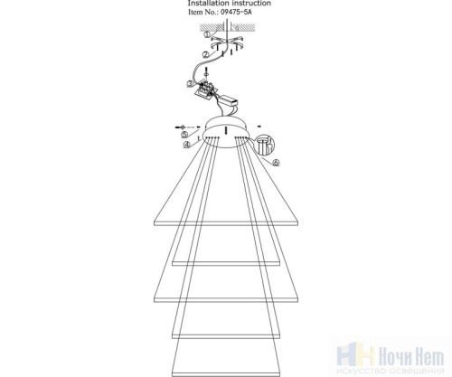 Люстра Kink Light Амия 09475-5A,02, раздел каталога Каскады интернет-магазина Ночи Нет
