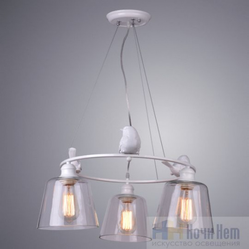 Люстра подвесная Arte Lamp Passero A4289LM-3WH, раздел каталога Люстры с плафонами интернет-магазина Ночи Нет