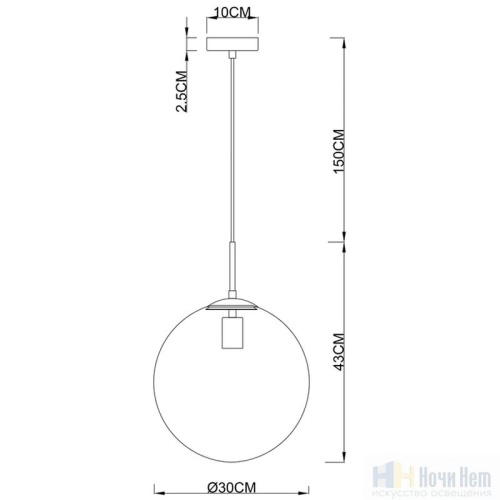 Светильник подвесной Arte Lamp Volare A1562SP-1PB, раздел каталога Подвесы 1 лампа интернет-магазина Ночи Нет
