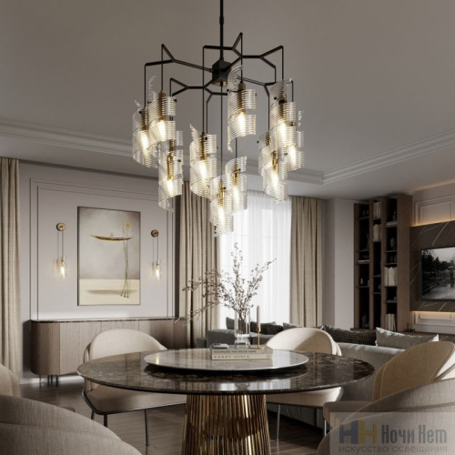 Люстра Odeon Light Fusilli 5439/13, раздел каталога Люстры с плафонами интернет-магазина Ночи Нет