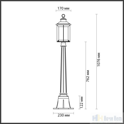 Светильник уличный Odeon Light Mavret 4961/1F, раздел каталога Напольные уличные светильники интернет-магазина Ночи Нет