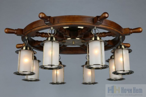 Люстра потолочная Omnilux Ferro OML-50307-08, раздел каталога Люстры с плафонами интернет-магазина Ночи Нет