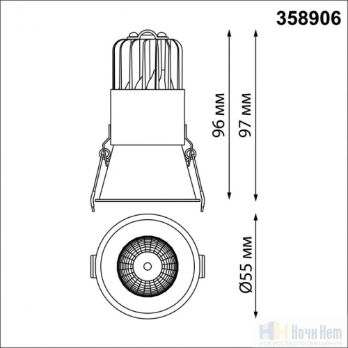 Встраиваемый светильник Novotech Lang 358906, раздел каталога Светодиодные точечные светильники интернет-магазина Ночи Нет