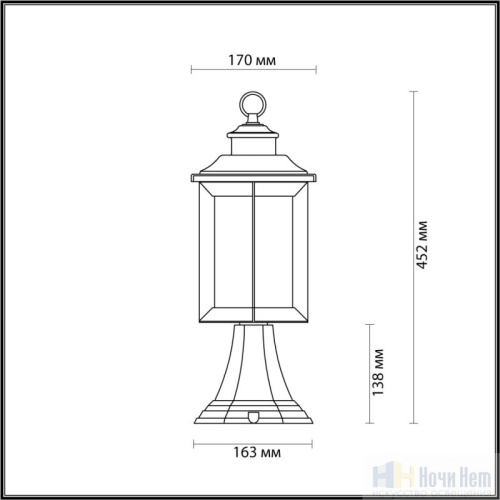 Светильник уличный Odeon Light Mavret 4961/1A, раздел каталога Напольные уличные светильники интернет-магазина Ночи Нет