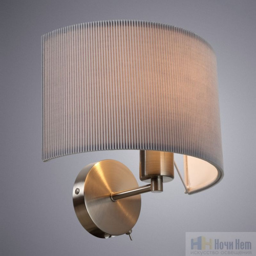 Бра Arte Lamp Mallorca A1021AP-1SS, раздел каталога Бра с абажуром интернет-магазина Ночи Нет