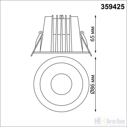 Встраиваемый светильник Novotech Lang 359425, раздел каталога Светодиодные точечные светильники интернет-магазина Ночи Нет