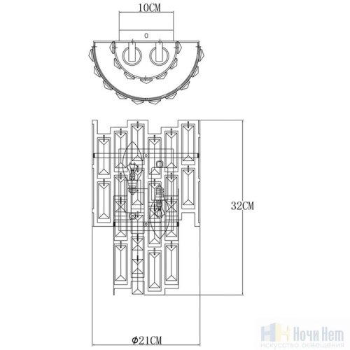 Бра Arte Lamp Mintaka A1005AP-2GO, раздел каталога Хрустальные бра интернет-магазина Ночи Нет