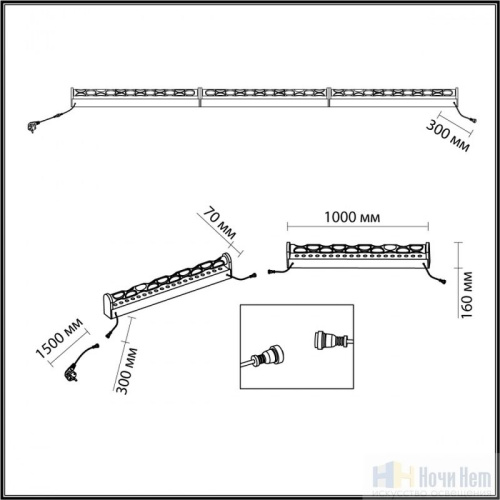Ночник Odeon Light Waterfall 7027/72FL, раздел каталога Ночники интернет-магазина Ночи Нет