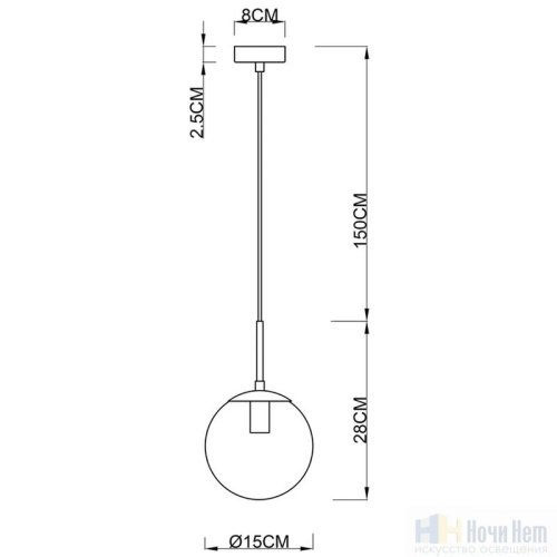 Светильник подвесной Arte Lamp Volare A1565SP-1PB, раздел каталога Подвесы 1 лампа интернет-магазина Ночи Нет