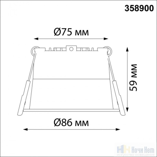 Встраиваемый светильник Novotech Tran 358900, раздел каталога Светодиодные точечные светильники интернет-магазина Ночи Нет