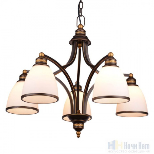 Люстра Arte Lamp Bonito A9518LM-5BA, раздел каталога Люстры с плафонами интернет-магазина Ночи Нет