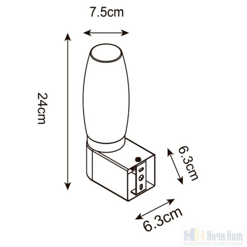 Бра Arte Lamp Aqua A1209AP-1CC, раздел каталога Настенные светильники для ванной интернет-магазина Ночи Нет